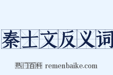秦士文反义词是什么意思的图片